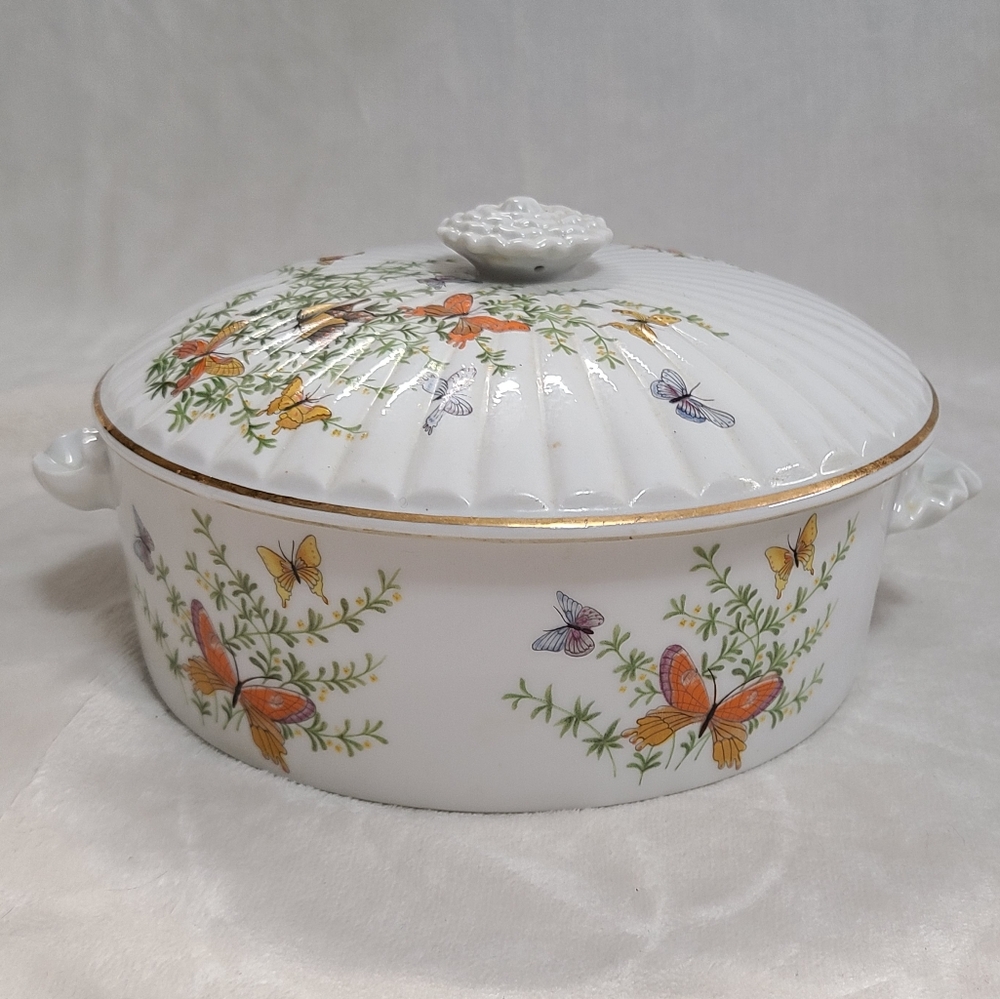 Vintage Shafford Ecstasy Covered Casserole Dish